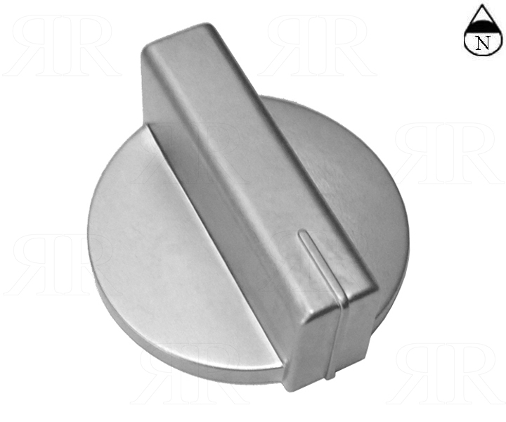Manopola Argento Satinato Multimarche Foro Ø 6 mm. Gambo 0