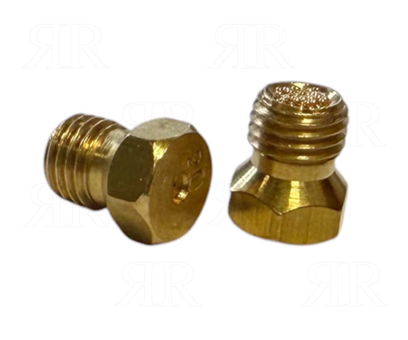 Ugello per Lampada Camping 6 x 0,75 con Foro Ø 0,14 mm.