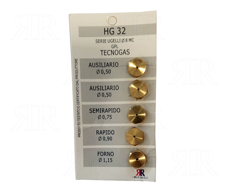 Confezione Ugelli da 5 Pz. 8 MC Gas Liquido Tipo Tecnogas