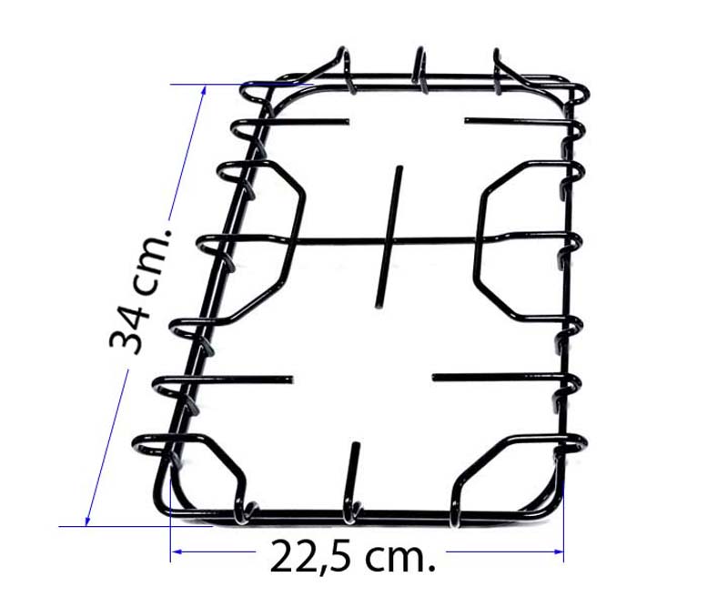 Griglia per Cucina Star a 2 Fuochi Smaltata Nera 340 X 225 mm.