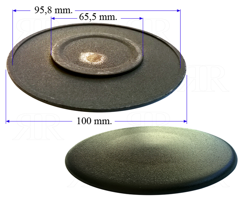 Piattello Sabaf Multimarche Grande Smaltato Nero Opaco