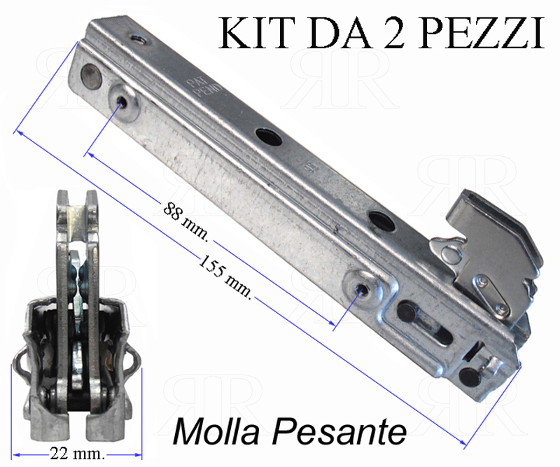 Cerniere Porta Forno Nardi Compact MP in Kit da 2 Pezzi