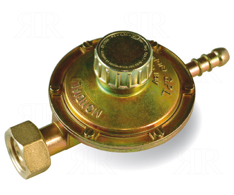 Regolatore per Gas Mondial da 1 kg. Orizontale  20/60 MBar