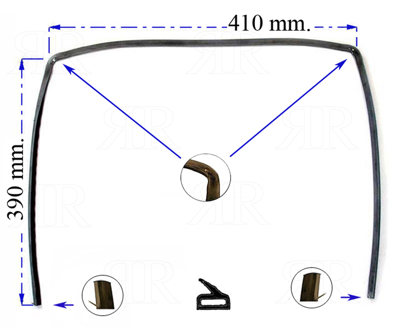 Guarnizione Porta Forno Rex Zanussi 3 Lati 2 Lunette 2 Ganci