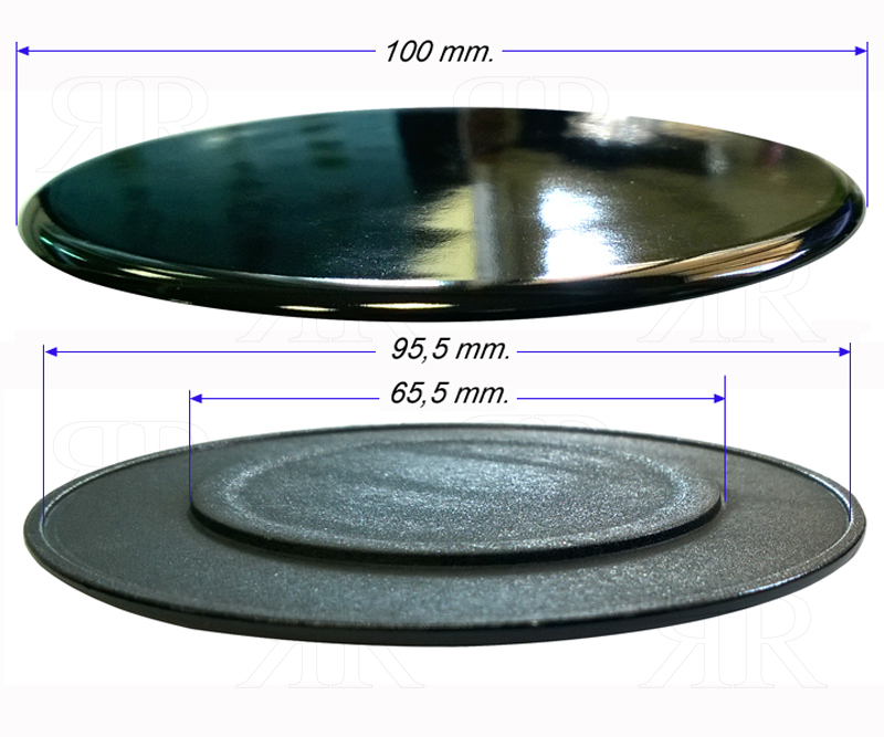 Piattello Smaltato Nero Lucido Sabaf Grande Multimarche