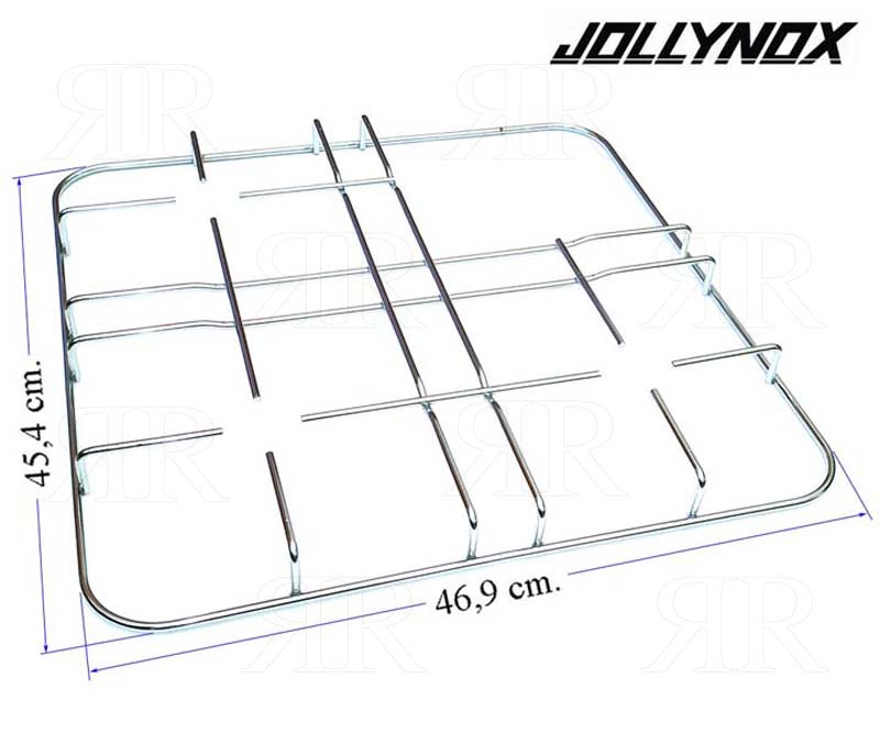 Griglia Jolly Inox per Cucina a Gas a 3 Fuochi 454 X 469 mm.