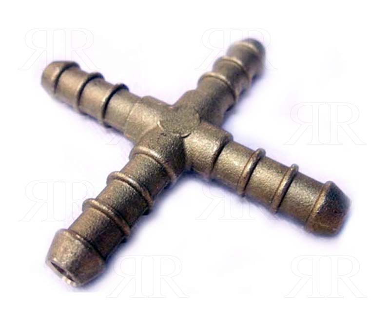 Raccordo Portagomma Deviatore per Gas Gpl a 4 Vie in Ottone