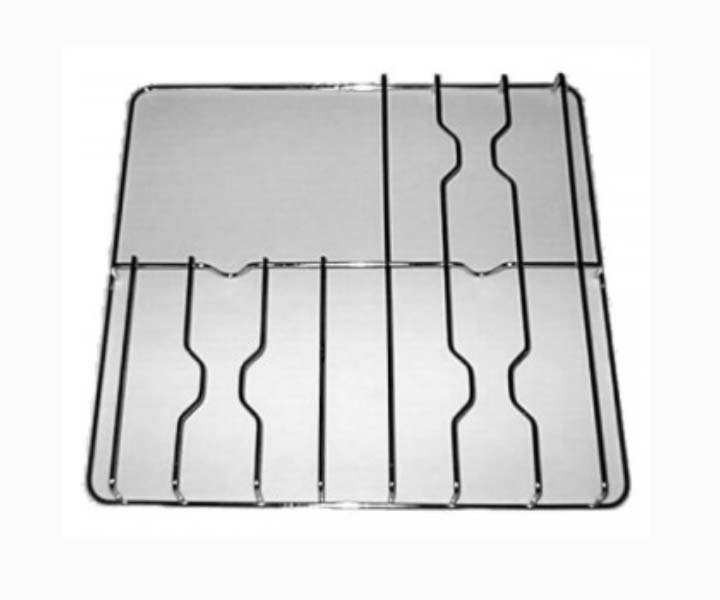 Clicca per ingrandire GRIGLIA IN FILO CROMATA A 3 FUOCHI 448 X 478 MM