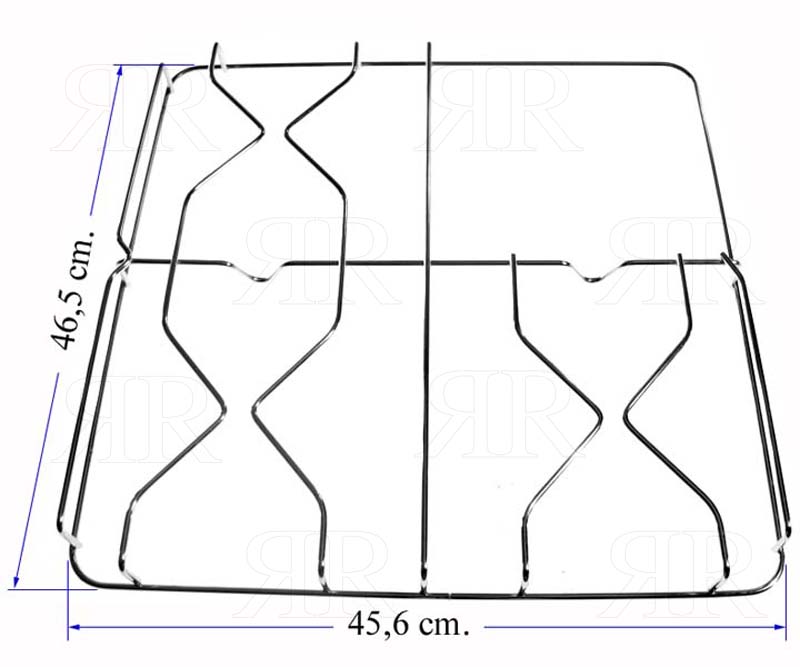 Griglia Onofri a 3 Fuochi Cromata 465 X 456 mm.