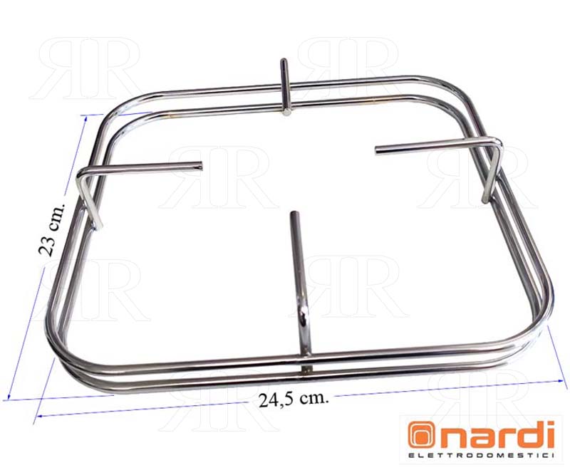 Clicca per ingrandire Griglia Nardi ad 1 Fuoco Cromata 245 X 230 mm.