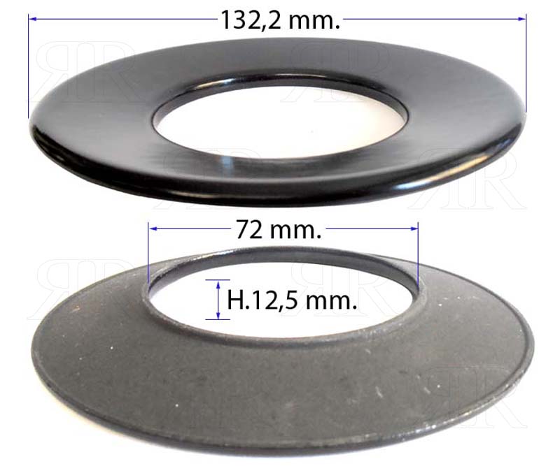 Cappellotto Esterno Smaltato Nero Lucido per Tripla Corona per B6840 e B6841