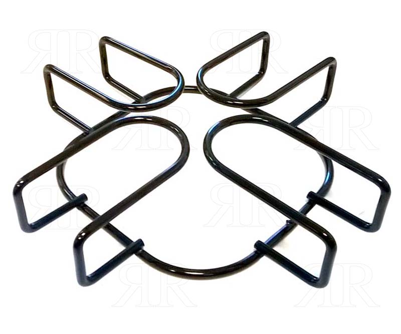 Clicca per ingrandire Griglia Franke 1 Fuoco Smaltata Nero Lucido 140 x 140 mm.