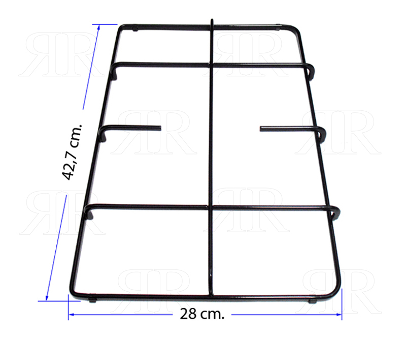 Clicca per ingrandire Griglia Ariston Indesit a 2 Fuochi Corta 427 X 280 mm.