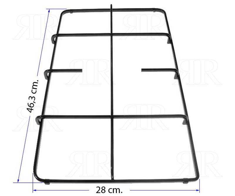 Clicca per ingrandire Griglia Ariston Indesit a 2 Fuochi Lunga 463 X 280 mm.