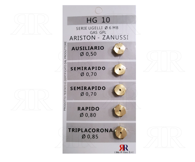 Confezione Ugelli per GPL 6 MB - Ariston Zanussi e Altre