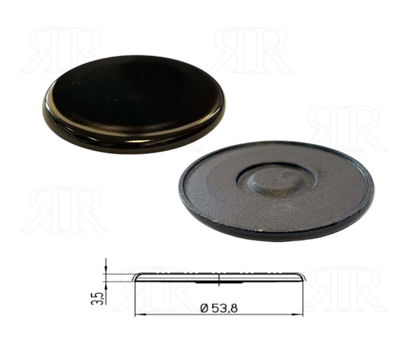 Piattello Smaltato Nero Lucido Piccolo Sabaf Serie 2 HE Multimarche