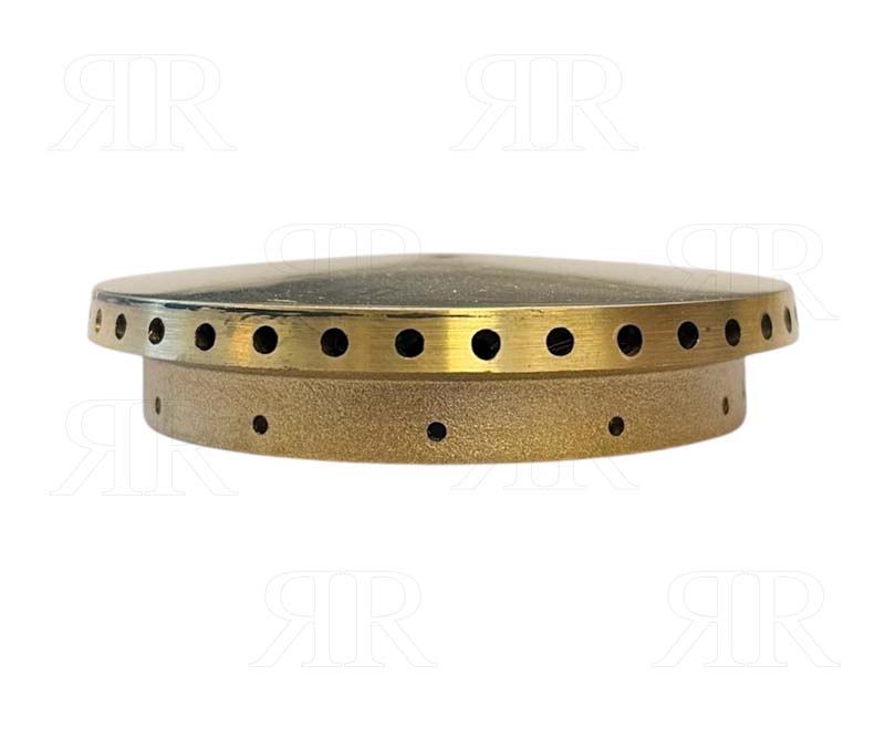 Spartifiamma per Cucina Rex in Ottone Lucido Grande Ø 75 mm.