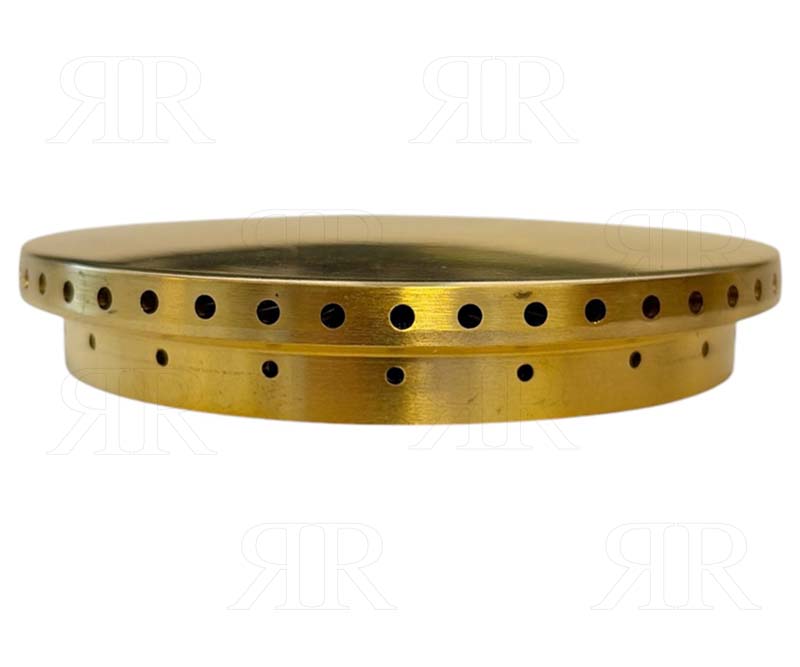 Spartifiamma per Cucina Rex in Ottone Lucido Gigante Ø 94 mm.