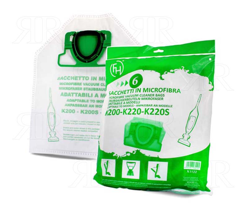 Clicca per ingrandire Sacchetti per Aspirapolvere Vorwerk Folletto VK200 VK220S 6 Pezzi in Busta