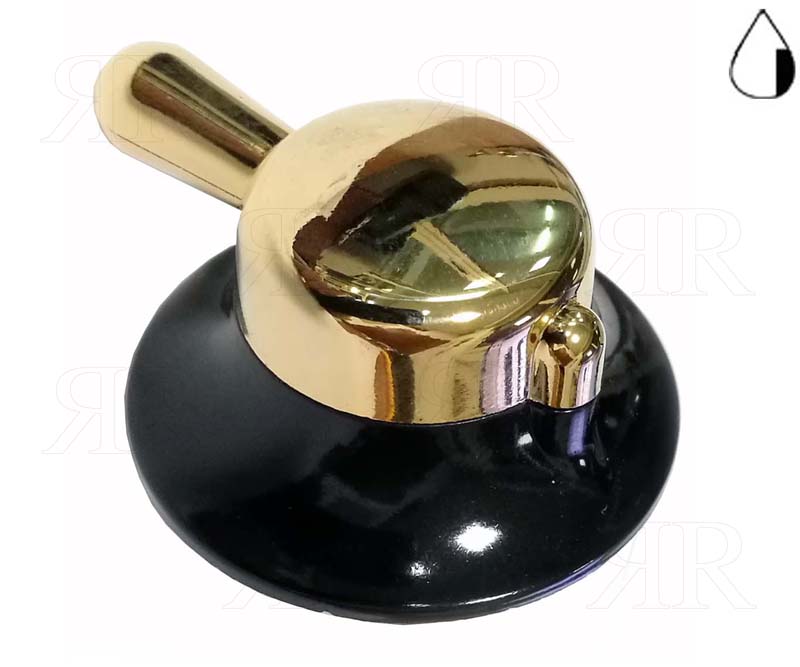 Manopola per Cucina Piano Cottura Nera Oro Onofri Terim Urania