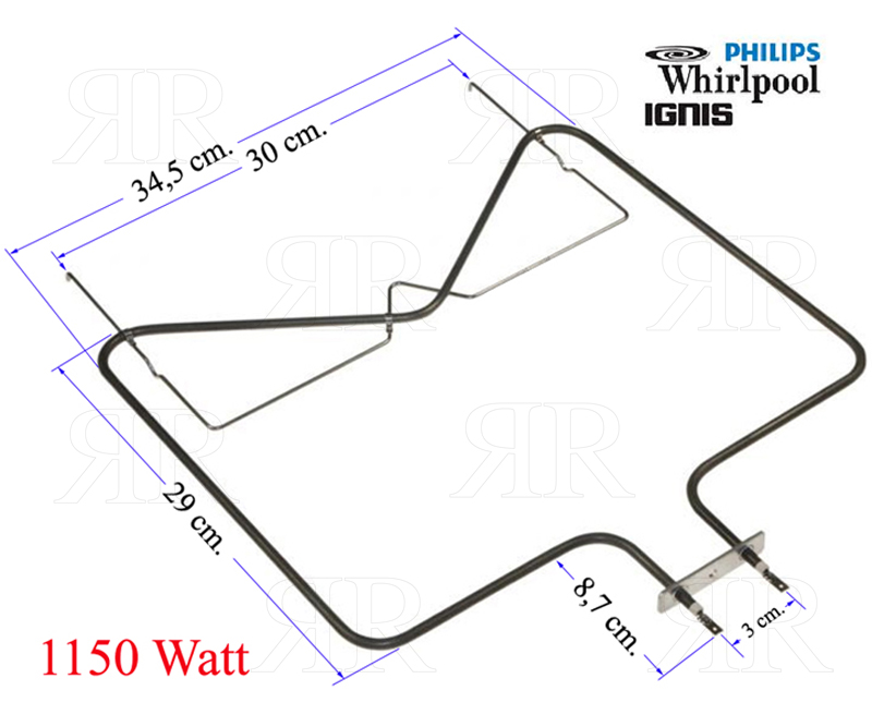 Resistenza per Forno Whirlpool 1150 Watt