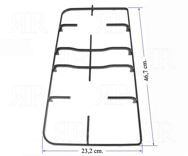 Griglia Aeg Fulgor a 2 Fuochi Smaltata 467 X 232 mm.