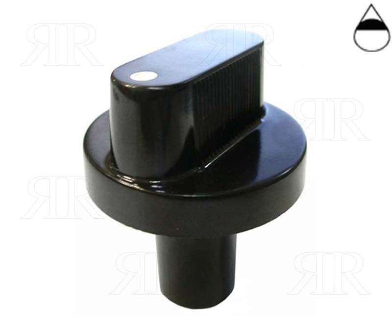 Clicca per ingrandire Manopola Nardi Nera Foro Ø 8 mm. Gambo + 27 mm.