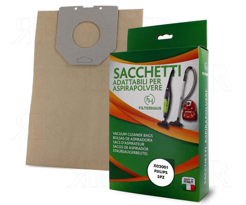 Clicca per ingrandire Sacchetti per Aspirapolvere philips oslo in scatola da 5 Pz.