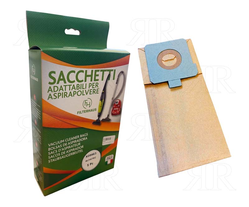 Clicca per ingrandire Sacchetti per Aspirapolvere Alfatec Coccodrillo scatola da 5 Pezzi