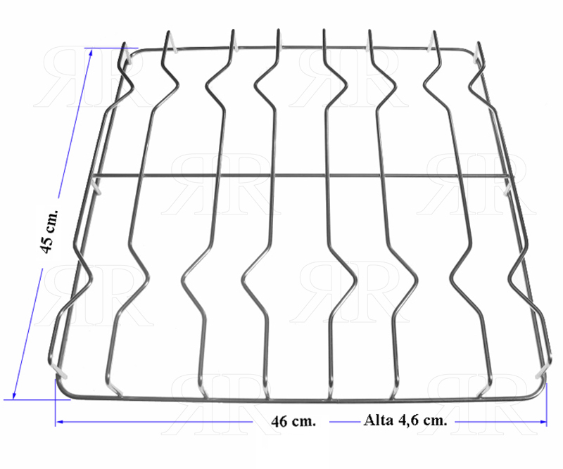 Clicca per ingrandire Griglia per Cucina Ariston Cromata a 4 Fuochi 450 X 460 mm.