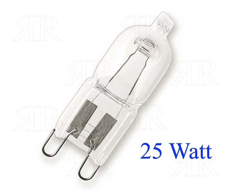 Clicca per ingrandire Lampada Alogena per Forno Innesto G9 da 25 Watt