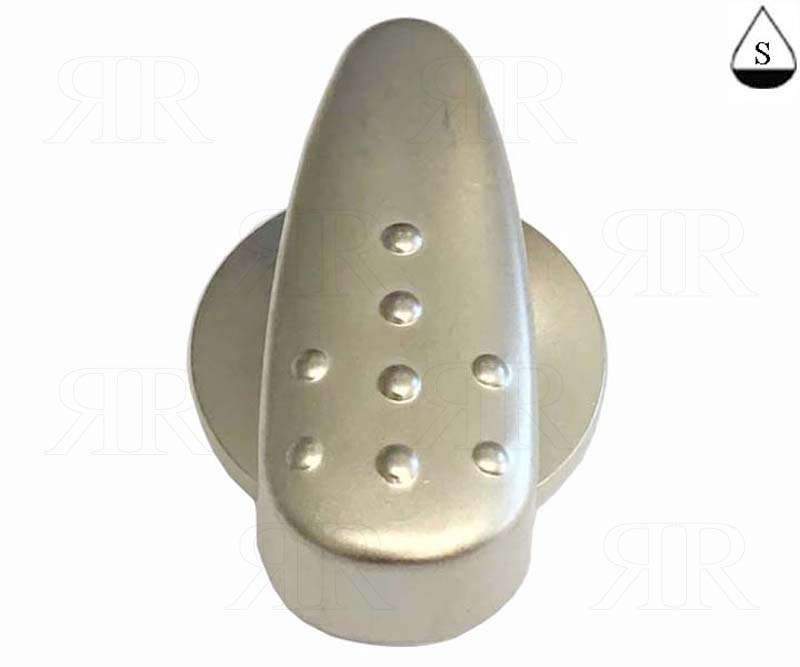 Clicca per ingrandire Manopola per Piani Cottura Nichelata Meneghetti Multimarche Foro Ø 6 Gambo + 3 mm.
