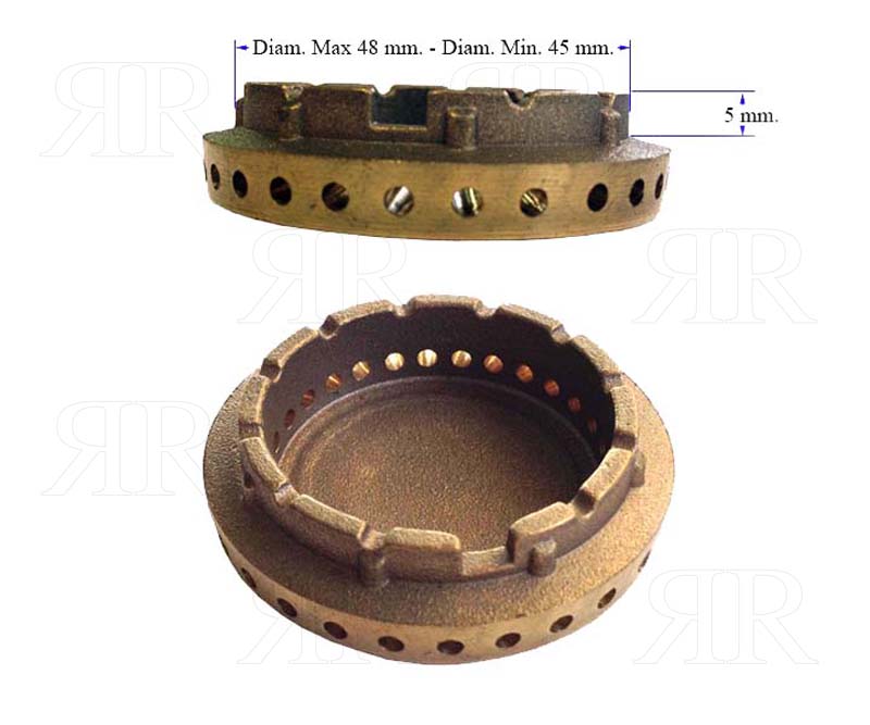 Spartifiamma Medio in Ottone Lucido per Cucina Piano Cottura Elba De Longhi