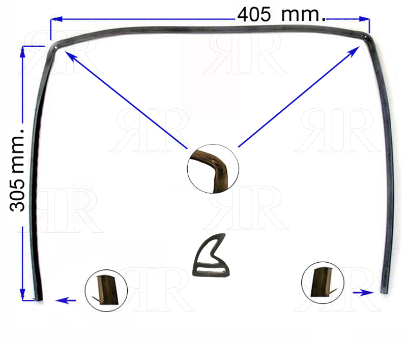 Clicca per ingrandire Guarnizione Porta Forno Multimarche 3 Lati e 2 Lunette 2 Ganci