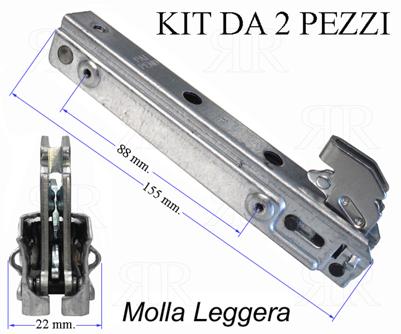 Clicca per ingrandire Cerniera Porta Forno Nardi Compact in Kit da 2 Pezzi