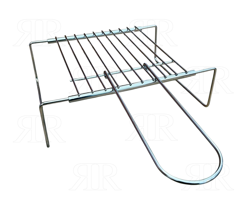 Clicca per ingrandire Griglia Estensibile Piccola Cromata per Barbecue 23 X 23 cm.- 23 X 40 cm.