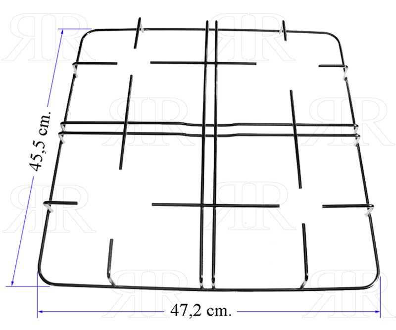 Clicca per ingrandire Griglia per Cucina Ariston a 4 Fuochi 455 x 472 mm.