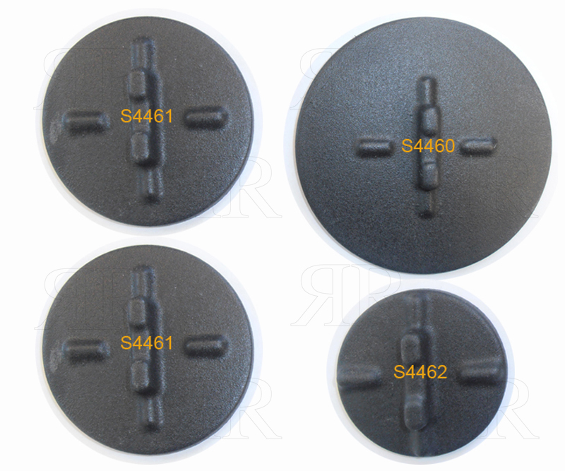Clicca per ingrandire Piattelli per Piano Cottura Aeg Rex Electrolux Serie da 4 Pz. con Doppio il Medio