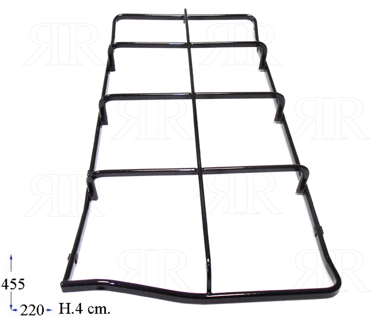 Griglia a 2 Fuochi Smaltata Destra per Electrolux Rex Zanussi 455 X 220 mm.