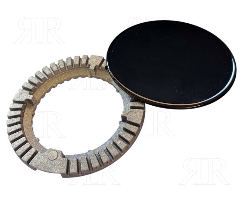 Clicca per ingrandire Spartifiamma Rex Castor Grande Completo di Piattello Smaltato per Piano Cottura