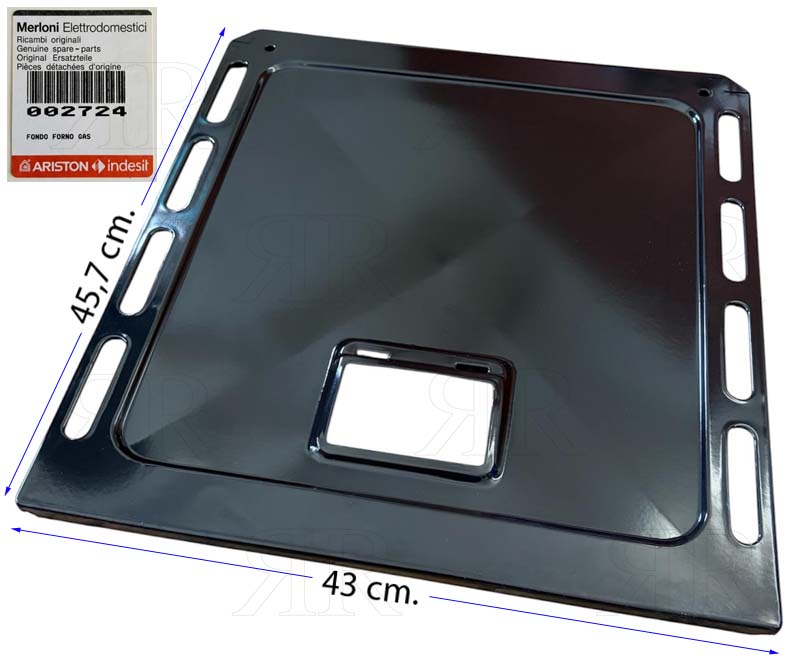Clicca per ingrandire Pannello Fondo Forno a Gas Ariston Indesit 43x45,7 cm.