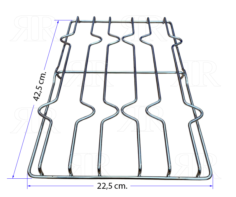 Clicca per ingrandire Griglia Ariston a 2 Fuochi Cromata per Cucina 425 X 255 mm.