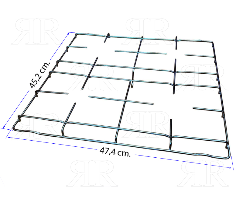 Clicca per ingrandire Griglia per Cucina Becchi a 4 Fuochi 452 X 474 mm.