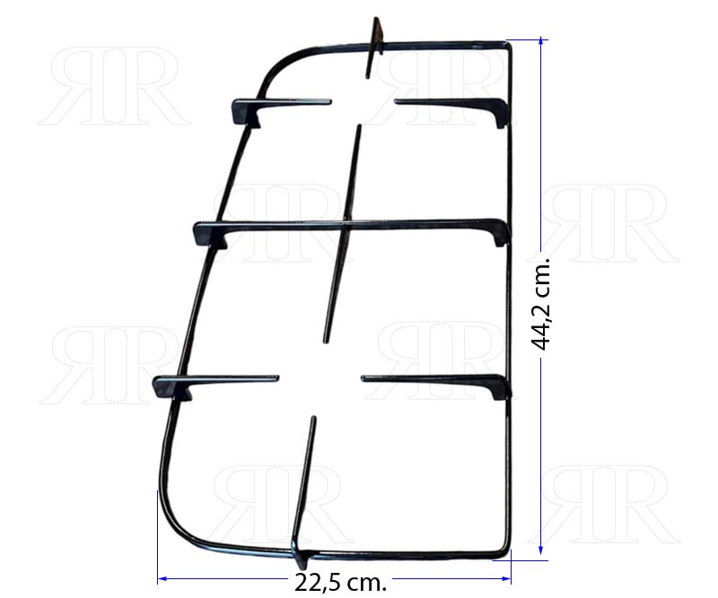 Clicca per ingrandire Griglia Ariston Indesit a 2 Fuochi Smaltata 440 X 224 mm.
