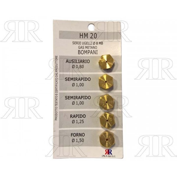 CONFEZIONE UGELLI 5 PZ 8MB GAS METANO - BOMPANI