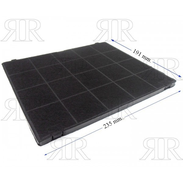 FILTRO CAPPA RETTANGOLARE 235 X 191 X 10 MM.