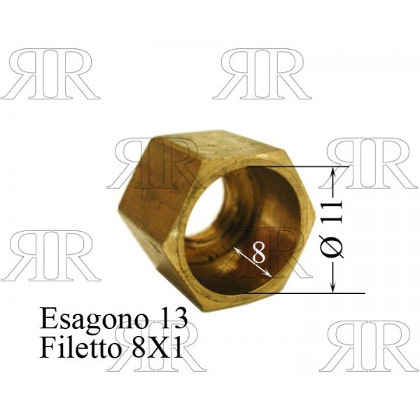 DADO INTERNO PER TERMOCOPPIA 8X1 - TIPO BOMPANI TC06054J