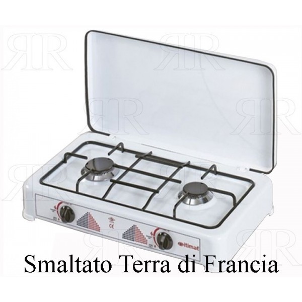 FORNELLO A 2 FUOCHI ITIMAT SMALTATO TERRA DI FRANCIA