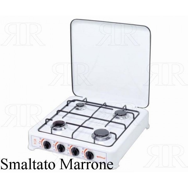 FORNELLO 4 FUOCHI ITIMAT SMALTATO MARRONE