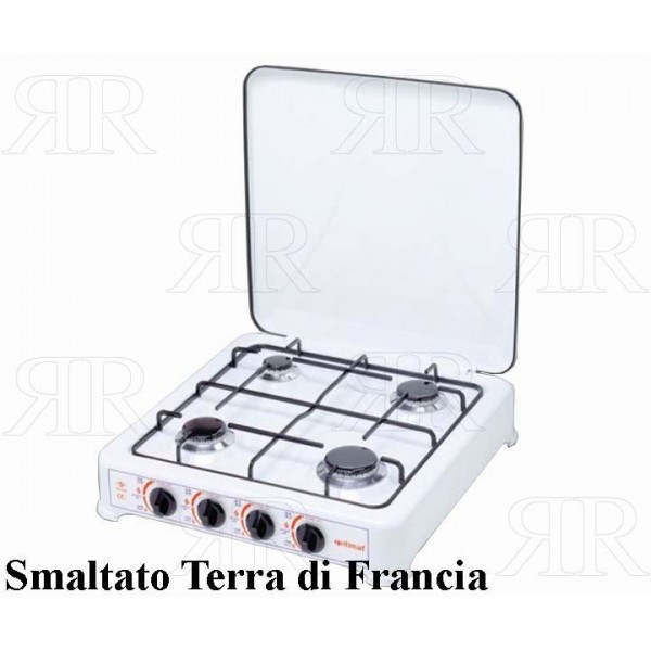 FORNELLO 4 FUOCHI SMALTATO TERRA DI FRANCIA - ITIMAT